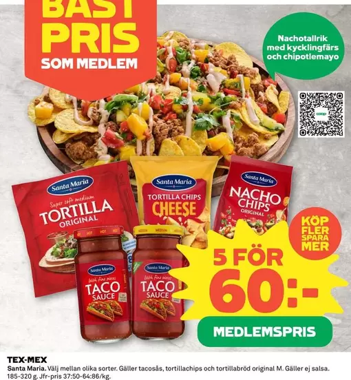 Santa Maria - TORTILLA ORIGINAL, TORTILLA CHIPS CHEESE, NACHO CHIPS, TACO SAUCE