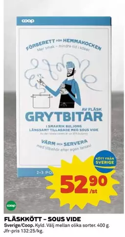 Coop - FLÄSKKÖTT - SOUS VIDE