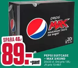 Pepsi - SUITCASE - MAX 3/KUND