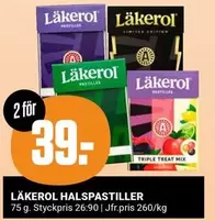 läkerol - HALSPASTILLER