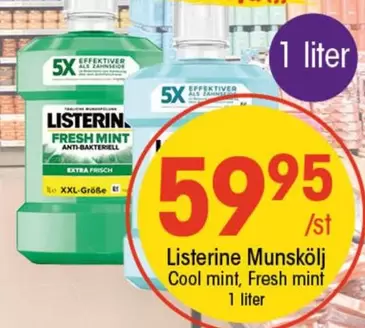 Listerine - Munskölj Cool mint, Fresh mint