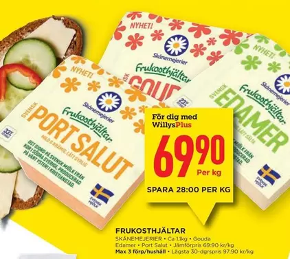 Skånemejerier - Gouda, Edamer, Port Salut