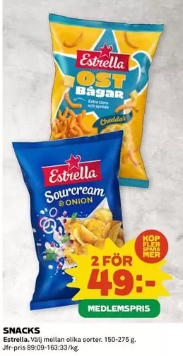 Estrella - OST Bågar or Sourcream ONION