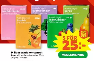 Coop - Måltidsdryck koncentrat