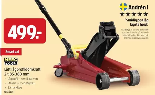 Meec Tools - Lätt lågprofildomkraft 2 t 85-380 mm