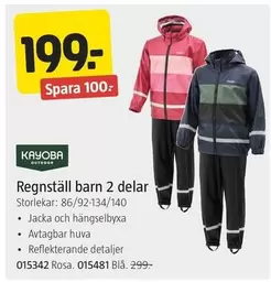 Regnställ barn 2 delar