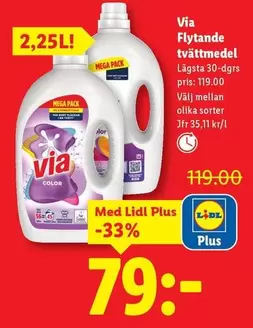 Via - Flytande tvättmedel