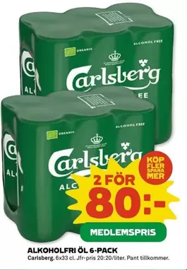 Carlsberg - ALKOHOLFRI ÖL 6-PACK