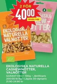 EKO - CASHEWNÖTTER, VALNÖTTER