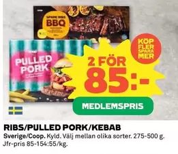 Coop - RIBS/PULLED PORK/KEBAB