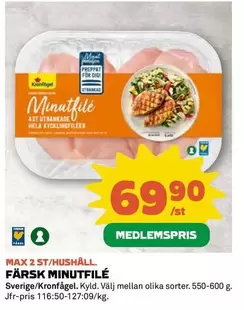 Kronfågel - FÄRSK MINUTFILÉ