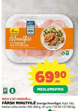 Kronfågel - FÄRSK MINUTFILÉ