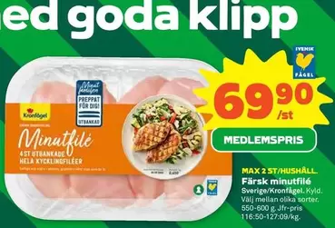 Kronfågel - Färsk minutfilé