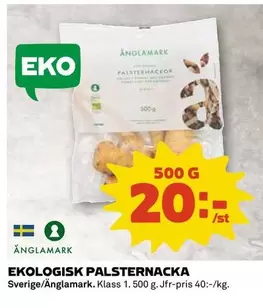 Änglamark - EKOLOGISK PALSTERNACKA