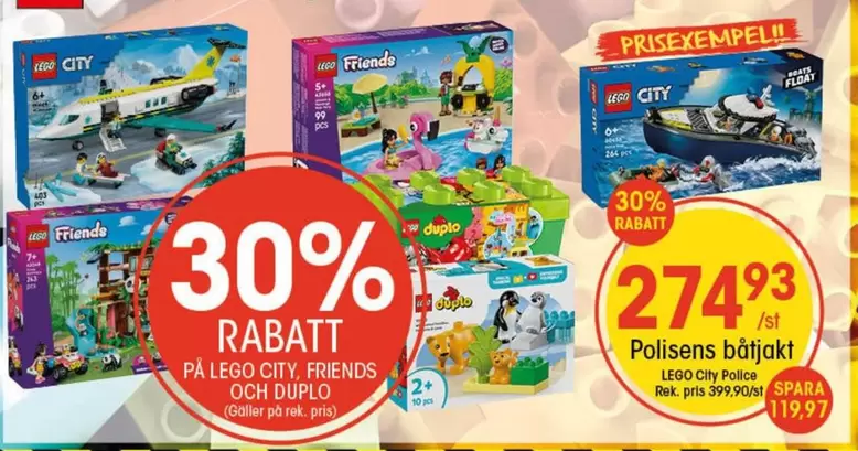 LEGO -  City, Friends och Duplo
