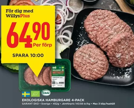 EKO - LOGISKA HAMBURGARE 4-PACK