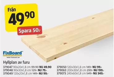 Hyllplan av furu