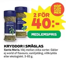 Santa Maria - KRYDDORI SMÅGLAS