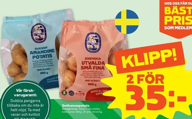 Coop - AMANDINE POTATIS, UTVALDA SMÅ FINA