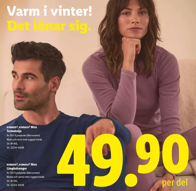 Termotröja, Långkalsonger