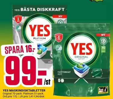 Yes - MASKINDISKTABLETTER
