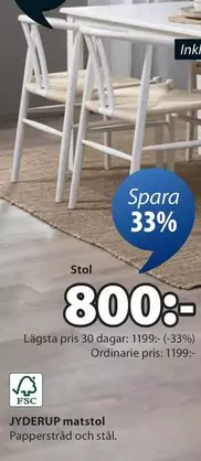 JYDERUP matstol