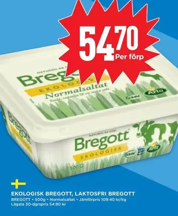 Bregott - EKOLOGISK BREGOTT, LAKTOSFRI BREGOTT