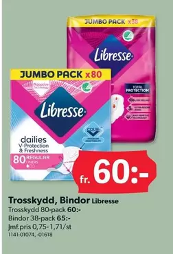 Libresse - Trosskydd, Bindor