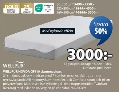 Comfort - HOVDA GF110 skummadrass