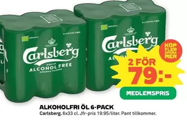 Carlsberg - ALKOHOLFRI ÖL 6-PACK