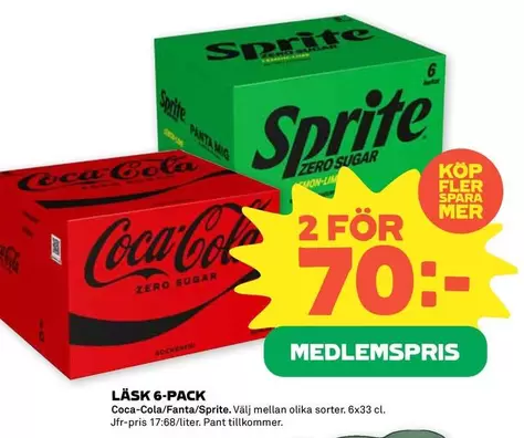 coca-cola - LÄSK 6-PACK