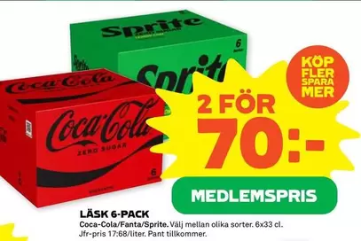 coca-cola - LÄSK 6-PACK