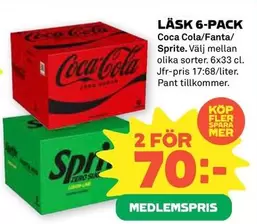 coca-cola - LÄSK 6-PACK