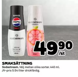 sodastream - SMAKSÄTTNING