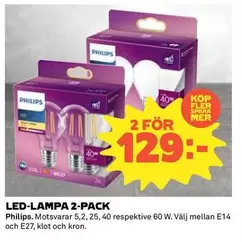 philips - LED-LAMPA 2-PACK
