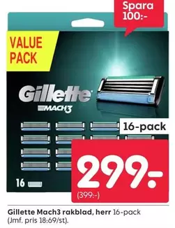 Gillette - Mach3 rakblad, herr