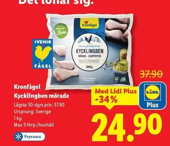 Kronfågel - Kycklingben mörade