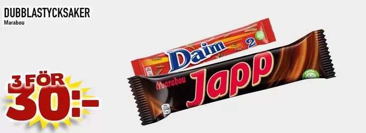 marabou - DUBBLASTYCKSAKER