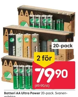 Batteri AA Ultra Power 20-pack