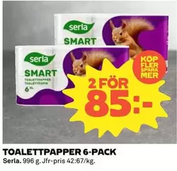 Serla - TOALETTPAPPER 6-PACK