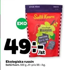 Saltå kvarn - Ekologiska russin