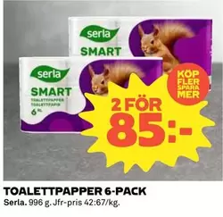 Serla - TOALETTPAPPER 6-PACK