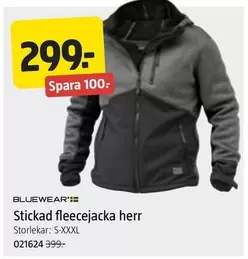 Bluewear - Stickad fleecejacka herr
