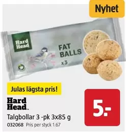 Talgbollar 3-pk 3x85 g
