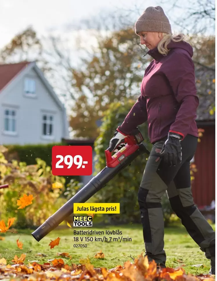 Meec Tools - Batteridriven lövblås
