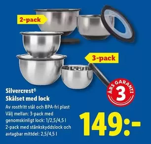 silvercrest - Skålset med lock
