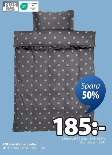 ANE påslakanseti satin