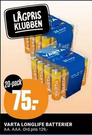 Varta - LONGLIFE BATTERIER
