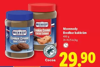 Mcennedy - Bredbar kakkräm