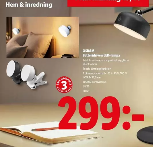 Osram - Batteridriven LED-lampa